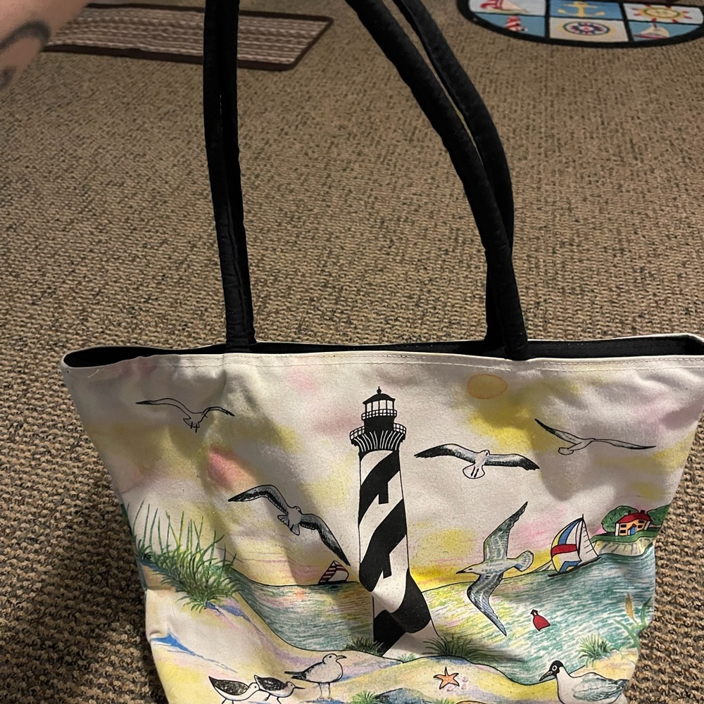 Scenic Lighthouse Tote Bag